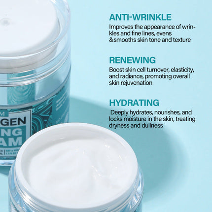 Anti-Wrinkle Face Cream Containing Hyaluronic Acid Hydrating High Moisturizing Fade French