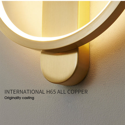 All Copper Wall Lamp Simple And Creative Personality Bedside