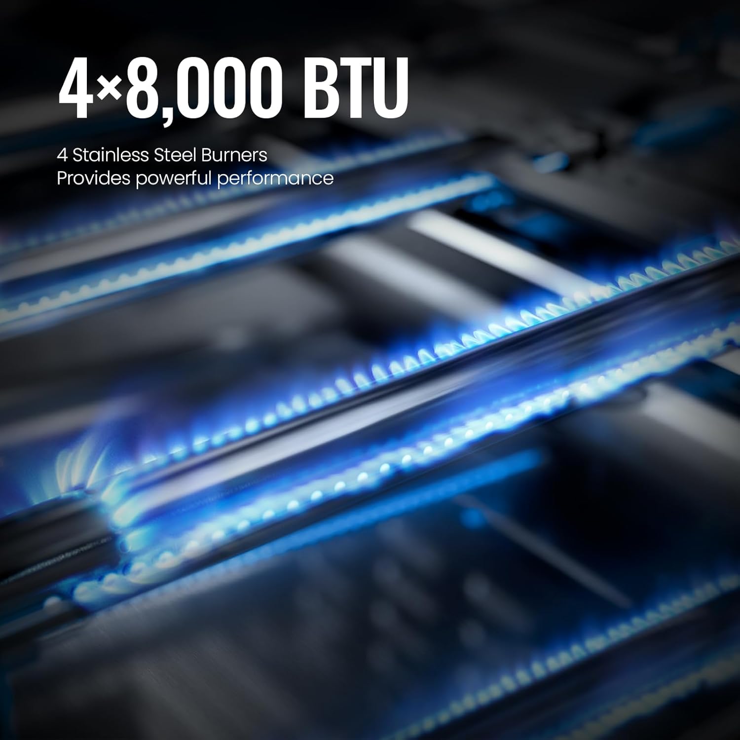 4-Burner BBQ Propane Gas Grill, 42,000 BTU Stainless Steel Barbecue Propane Grill with Side Burner G0141B