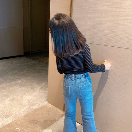 Girls' Autumn Micro-flare Jeans