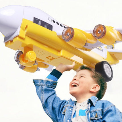 Children's Music Story Simulation Track Inertia Toy Aircraft Storage Passenger Plane Police Fire Rescue Baby Boy Toy Car