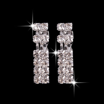 Hao Yue jewelry set, foreign trade explosion jewelry, bridal jewelry four sets, wedding match crystal jewelry set