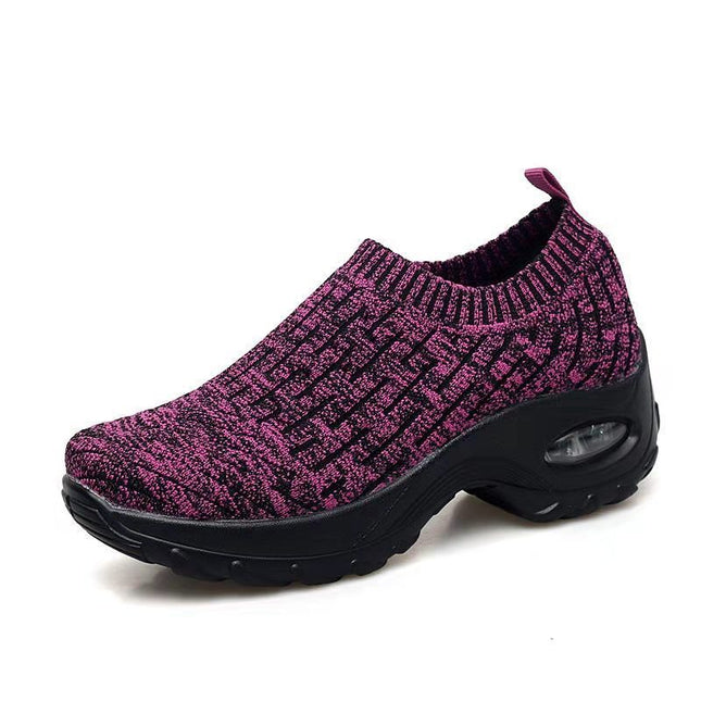 Air Cushion Sport Shoe | Dark Purple Comfortable Full-Support Insole Athletic Sneaker