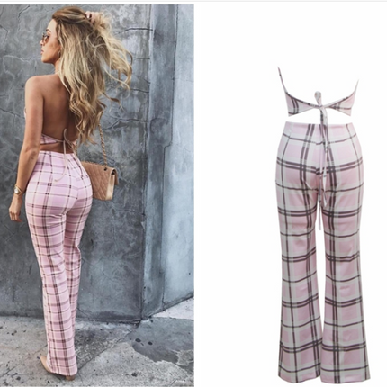 KYLIE  2 PIECE PLAID SET