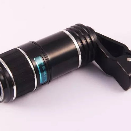 Compatible with Apple , Apple Samsung mobile zoom lens clip universal 70 degree 12 times wide angle high definition green film optical glass lens