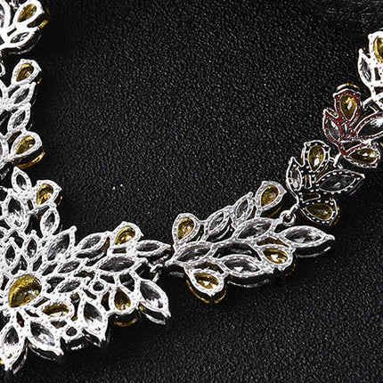 Ice Flower Earrings Jewelry Set