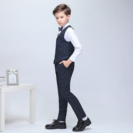 Handsome 5 piece velvet for Boy winter suit