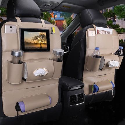 Leather Car Seat Back Hanging Bag Car Storage Bag