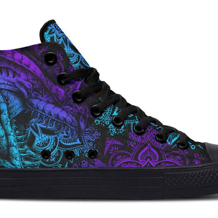 Printed Couple High Top Canvas Shoes