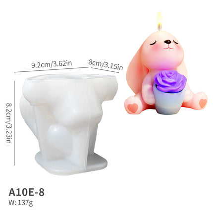 Rose Love Bear Candle Mould Diy Easter