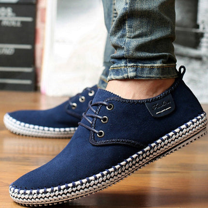 new casual shoes large size leather shoes handmade leather stitching men's shoes