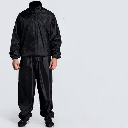 Men's Black Sweating Plus Size Exercise Suit