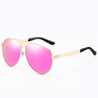 Gold frame pink lens