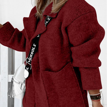 New Product Fashion Print Ladies Woolen Coat