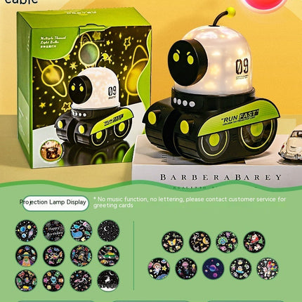 LED Night Light Starry Sky Projector Galaxy Robot Projection Lamp Bluetooth Music For Kids Bedroom Home Party Decoration