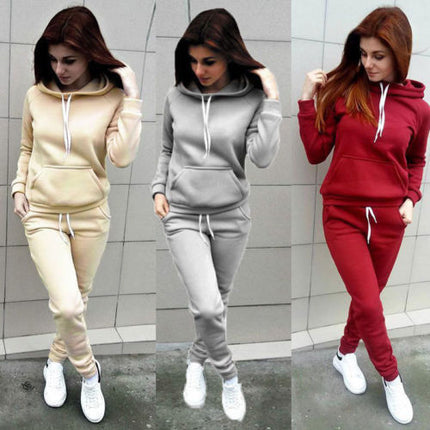 Autumn and winter hooded suit sweater