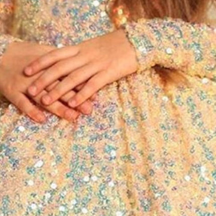 Children's Dress Female New Costume Flower Girl Long-sleeved Catwalk Princess