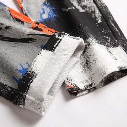Floral Pants Digital Printing Men's Slim Fit