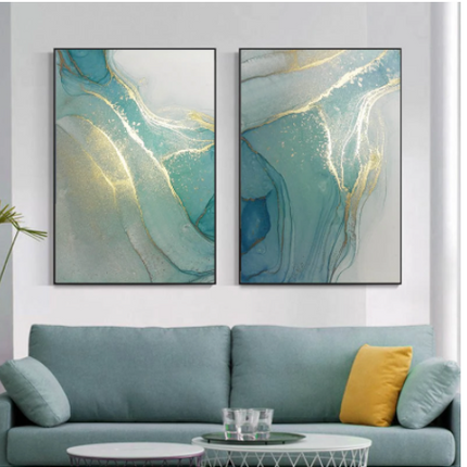Abstract Liquid Fluid Art Poster Canvas Painting Modern Wall Picture Home Living Room Decor