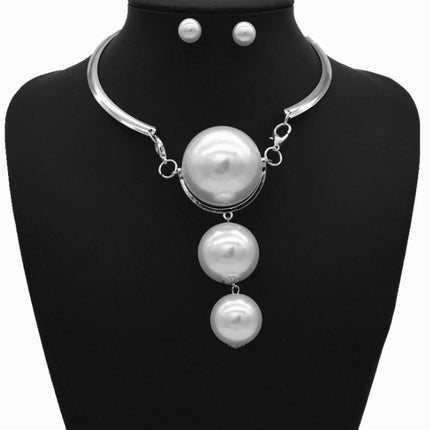 Big Pearl Pendant Necklace Exaggerated Jewelry