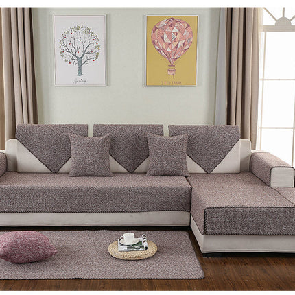 Sofa Cushion Fabric Cushion Autumn And Winter Four Seasons Simplicity Modern Non-slip Cotton Sofa Cover
