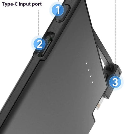 Ultra-thin Compact Portable With Cable Mobile Power Supply
