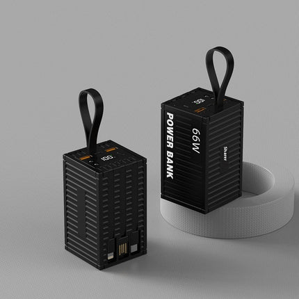 Creative Large Capacity Container With Line 66W Super Fast Power Bank 20000 MA Mobile Power Supply