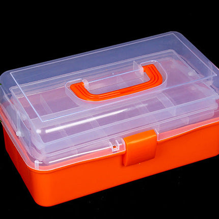 Large 2-layer art tool box plastic medicine box