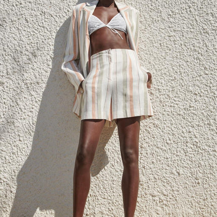 Women's Summer New Product Striped Casual Suit Jacket