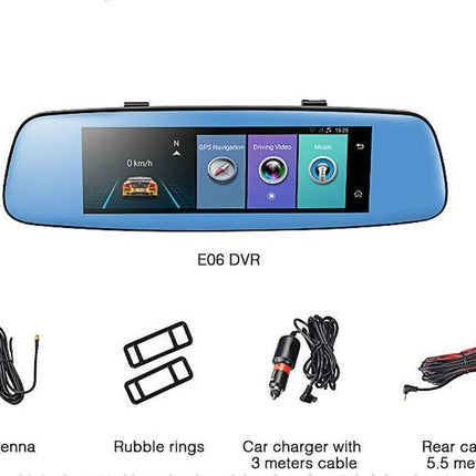 Cross border special supply for new 8 inch crane recorder 4G cloud mirror 1080P HD Android rear view mirror driving record