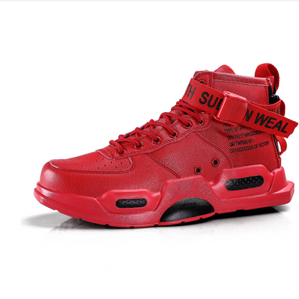 New spring and autumn couples tide high shoes Korean version of the wild sports shoes women hip-hop thick bottom shoes men