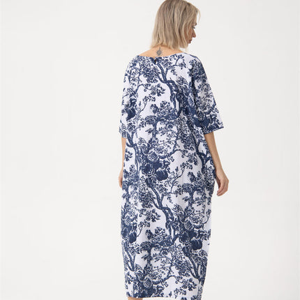 Women's Commoner Literary Retro Plus Size Dress