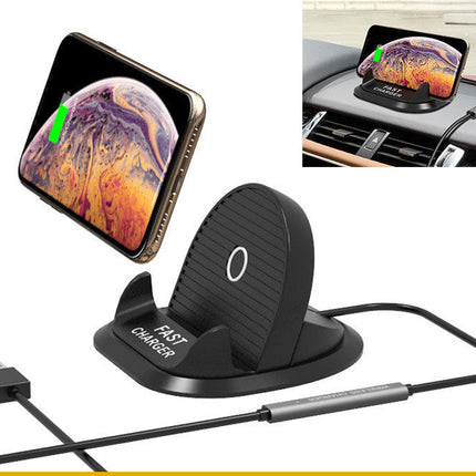 Qi Support De Chargement De Voiture Sans Fil Pour 12 Pro Max, 10W, Charge Rapide Pour Samsung