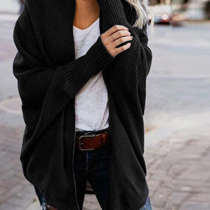 Bat Ssleeve Plus Size Knitted Cardigan Sweater