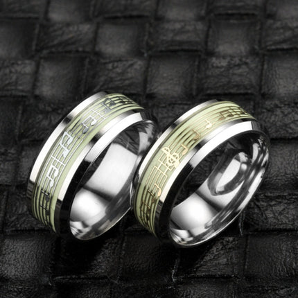 Luminous music five-line music score ring