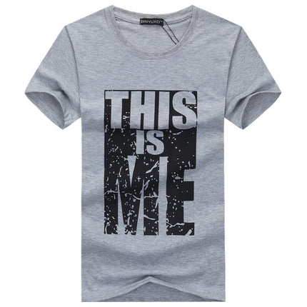 Men's  Plus Size Youth Half-Sleeved T-Shirt