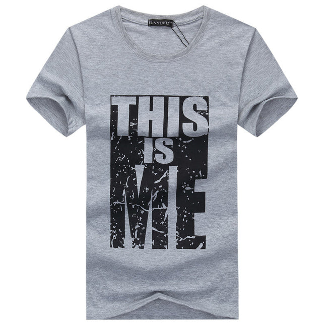 Men's  Plus Size Youth Half-Sleeved T-Shirt