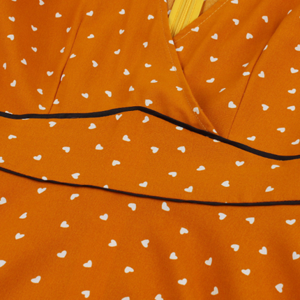 Polka Dot Hit Color Plus Size Women's Short Sleeve Dress