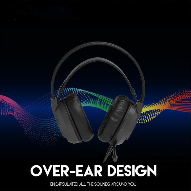 Head-mounted RGB breathing light headset