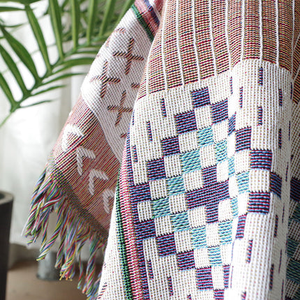 Geometric Pattern Sofa Blanket Dust Cover Towel