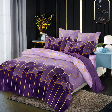Gilt Line Geometric Elements Quilt Cover Set Bedding
