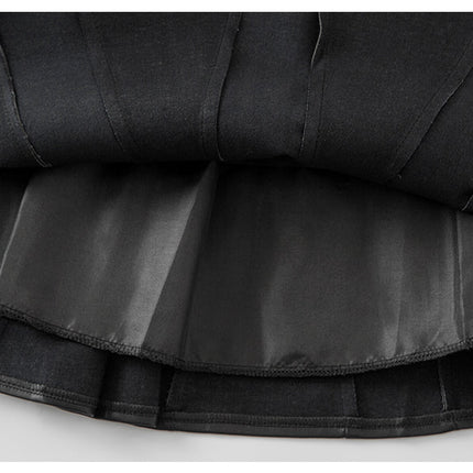 Autumn Winter New Style Children Foreign Style Korean Leather Skirt