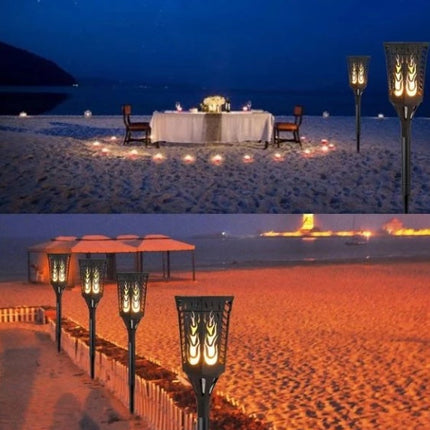 Anti-True Flame Solar Torch Light 96Led