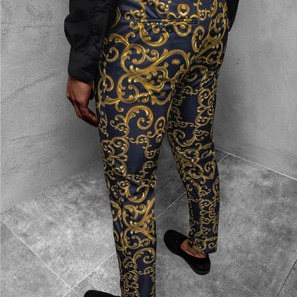 Men's Fashion Stripe Print Casual Pants
