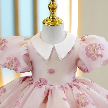 Piano Playing Flower Girl's Wedding Little Girl Princess Dress Birthday Costume
