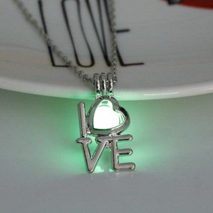 Personalized Valentine's Day LOVE Multi-color Luminous Necklace