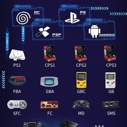 X18s Black Android Flip Handheld Arcgade Machine