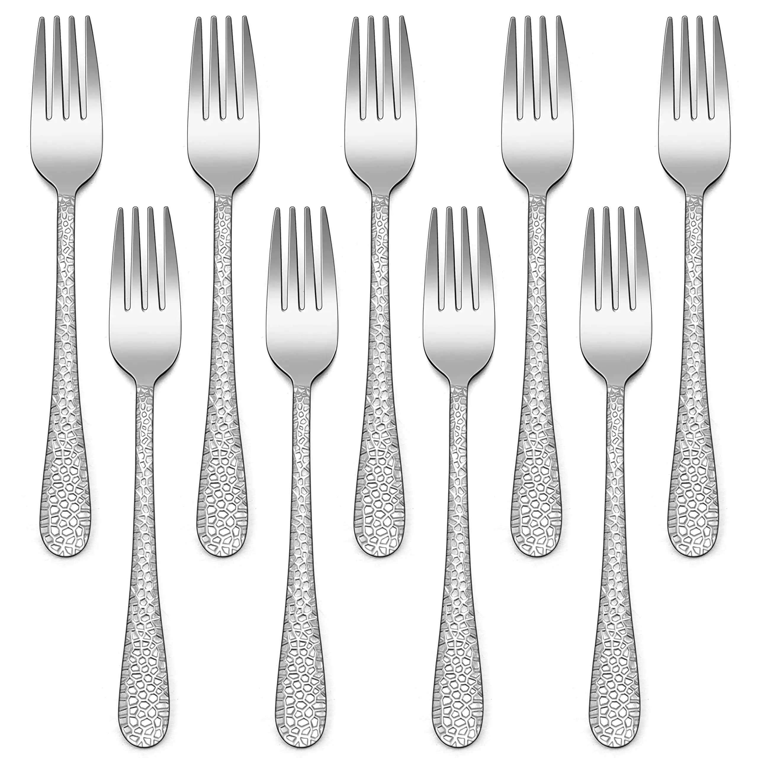 9-Piece Stainless Steel Kids Forks HaWare Toddler Forks Kids Silverware Preschooler Utensils Baby Forks for Self Feeding Mini Flatware Set for Home Kitchen School Healthy and Dishwasher Safe