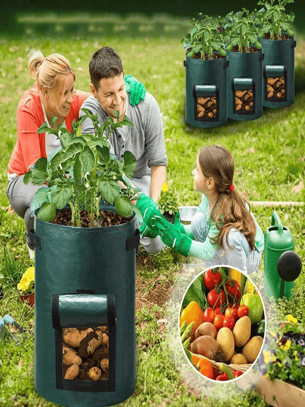5 PCS Vegetable Grow Bag Planting Bags