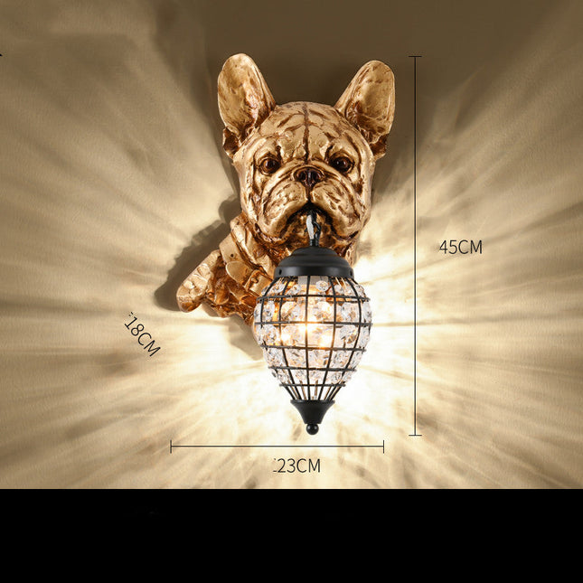 American Vintage Animal Head Living Room Sofa Backdrop Decorative Lamp